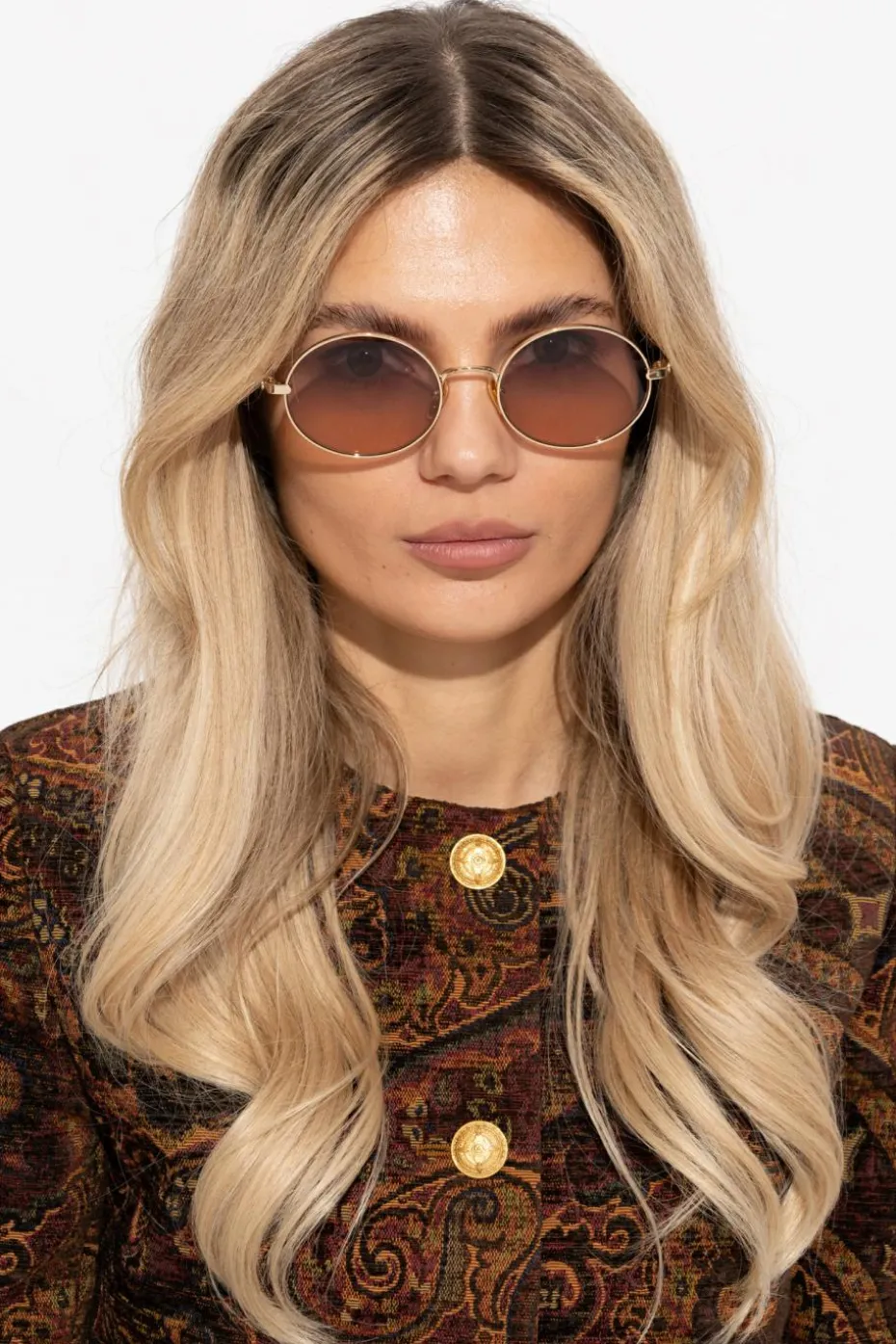 Chloé ZŁOTY Okulary przeciwsłoneczne