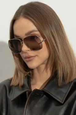 Chloé ZŁOTY Okulary przeciwsłoneczne