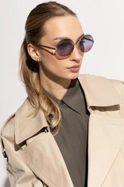 Chloé ZŁOTY Okulary przeciwsłoneczne `Aly`