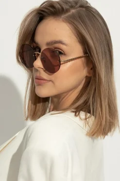 Chloé ZŁOTY Okulary przeciwsłoneczne