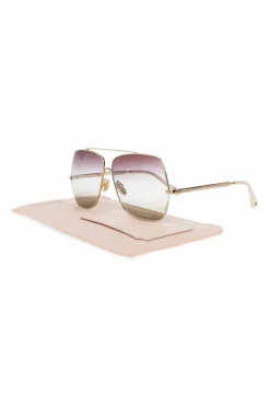 Chloé ZŁOTY Okulary przeciwsłoneczne `Aly`