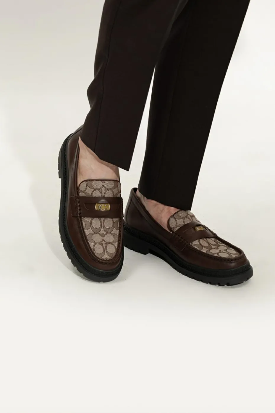 Coach BRĄZOWY Buty ‘Sig’ typu ‘loafers’