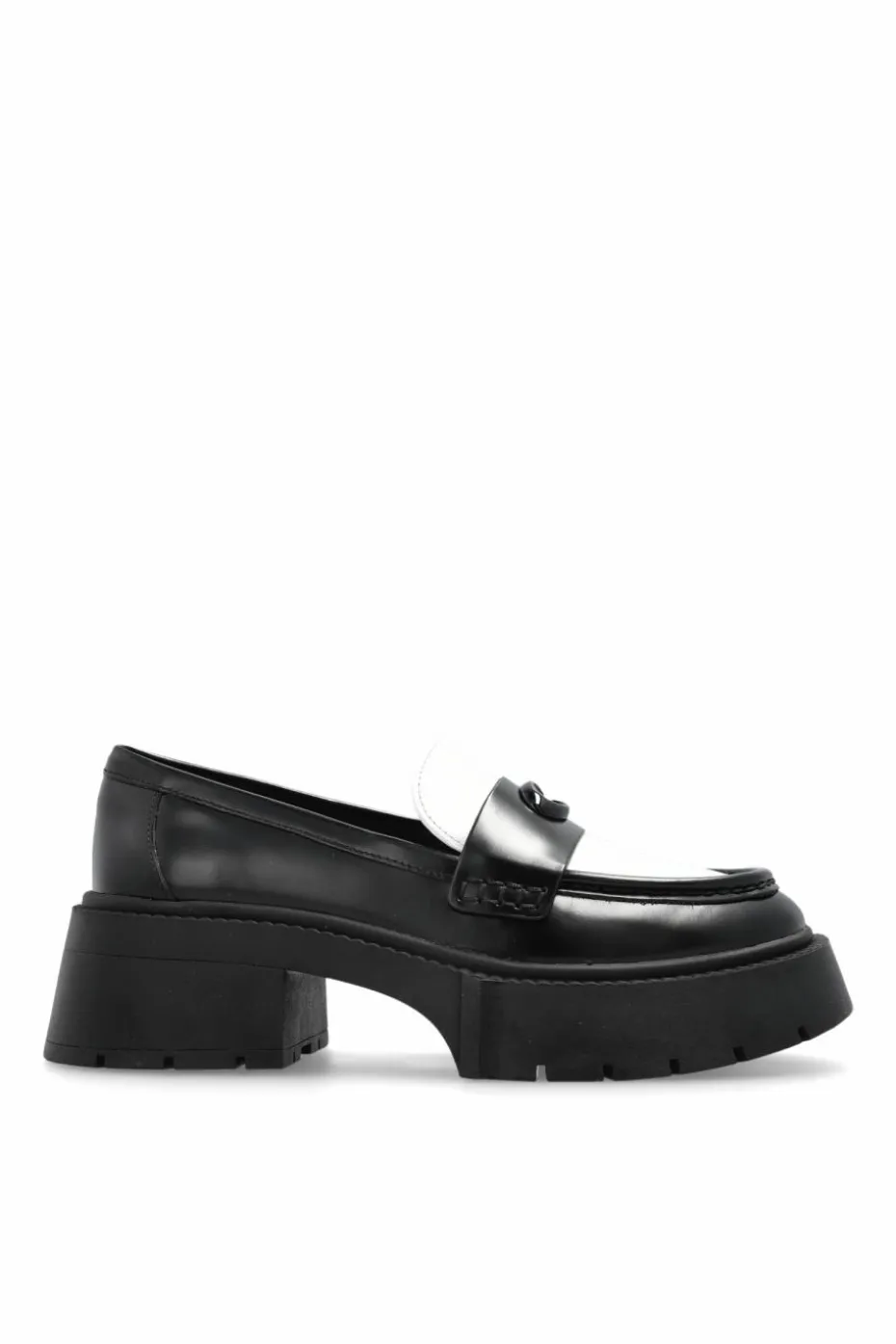 Coach CZARNY Buty `Leah` typu `loafers` na platformie