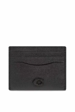 Coach CZARNY Etui na karty z logo