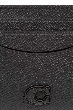 Coach CZARNY Etui na karty z logo