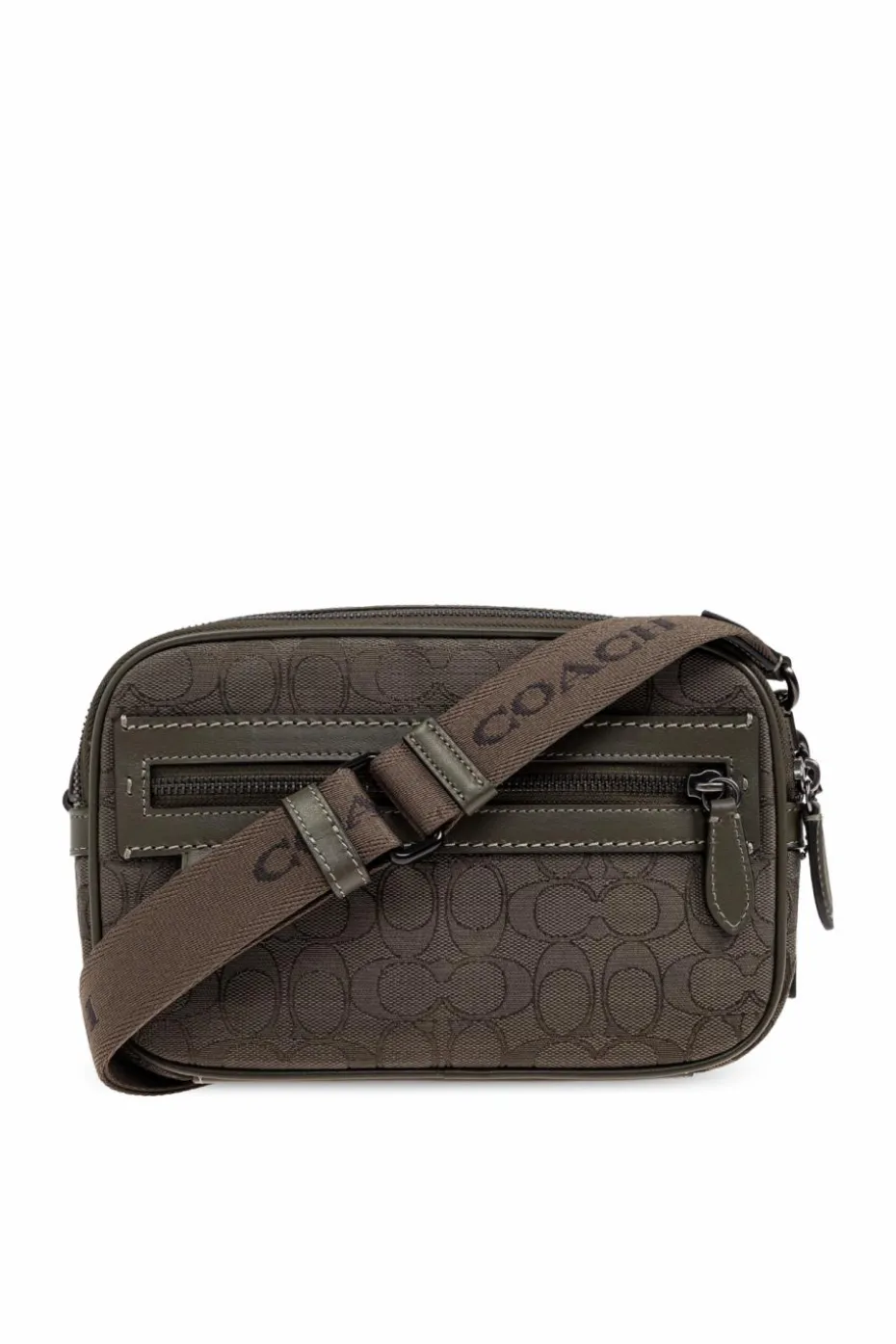 Coach ZIELONY Torba na ramię z monogramem