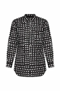 Comme des Garçons Black CZARNY Koszula ze wzorem w kropki