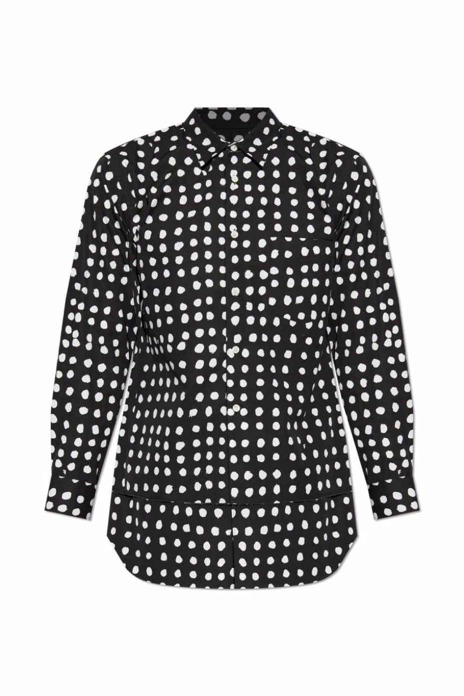 Comme des Garçons Black CZARNY Koszula ze wzorem w kropki