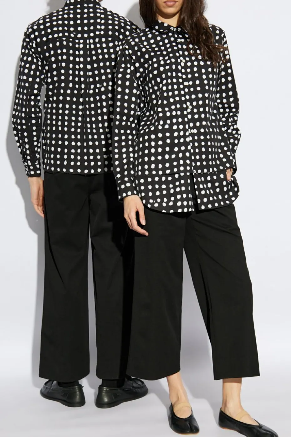 Comme des Garçons Black CZARNY Koszula ze wzorem w kropki