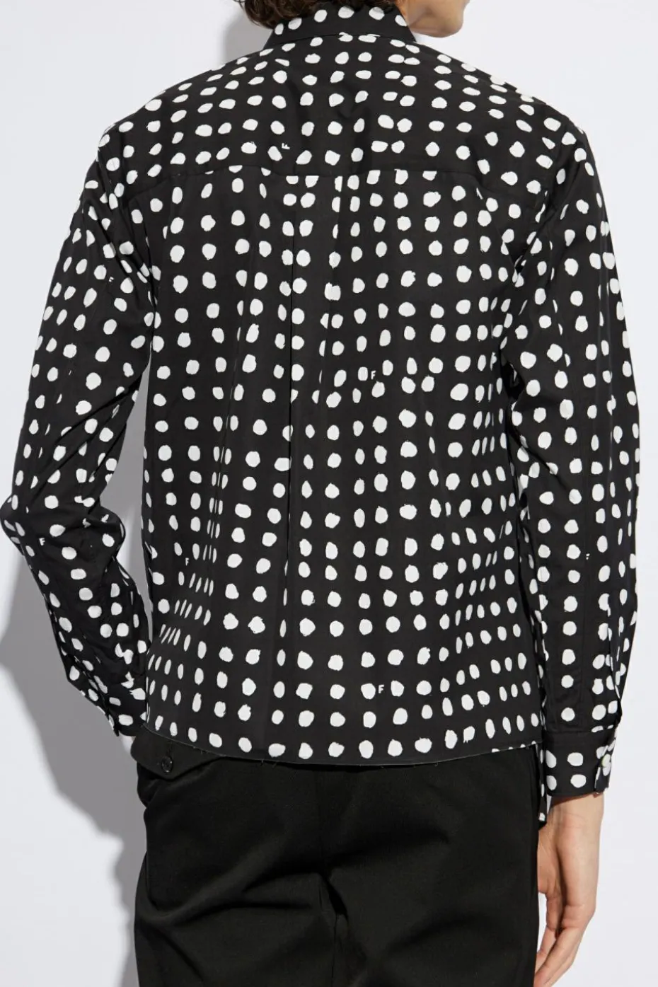 Comme des Garçons Black CZARNY Koszula ze wzorem w kropki