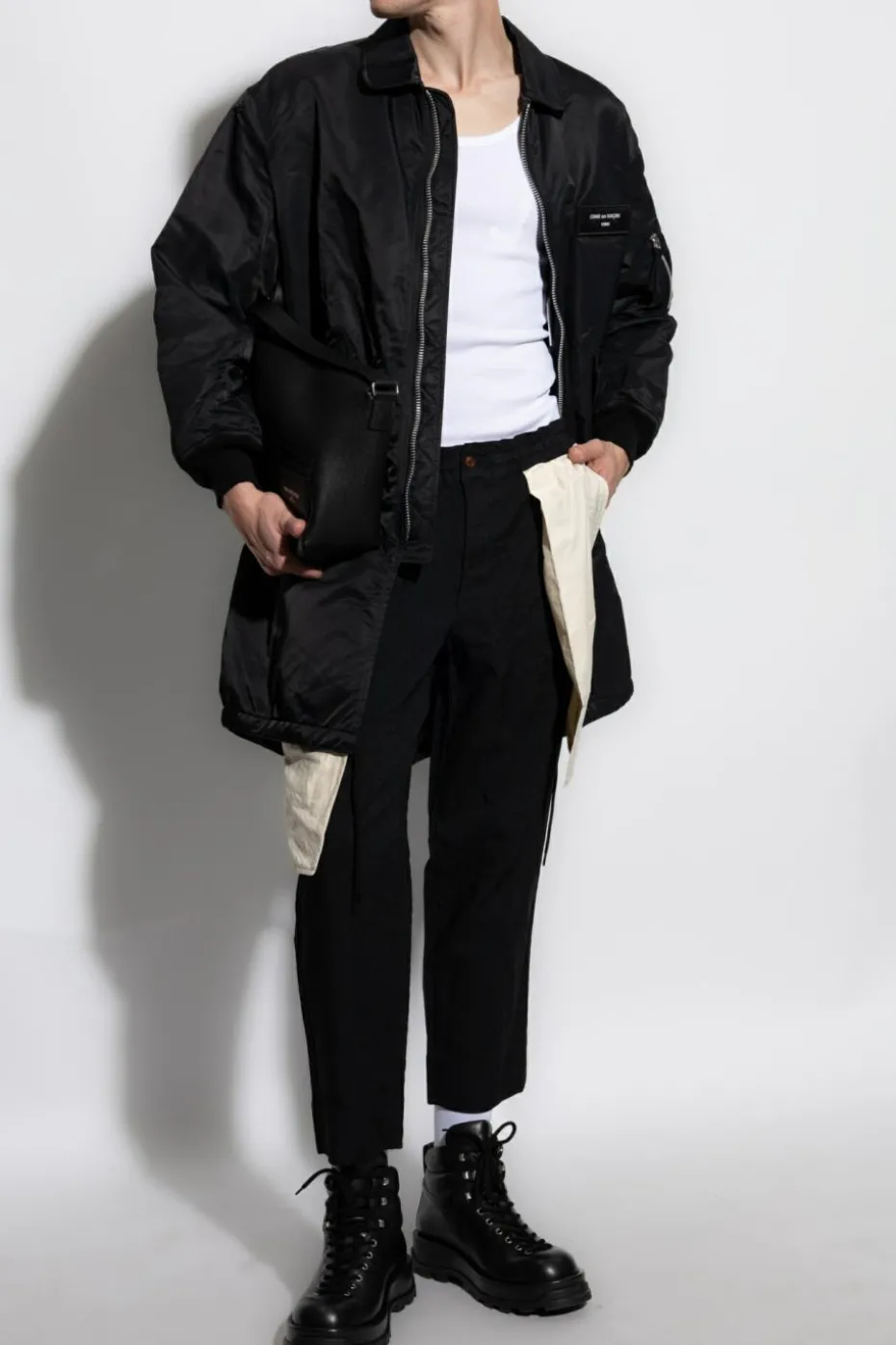 Comme des Garçons Black CZARNY Spodnie o luźnym kroju