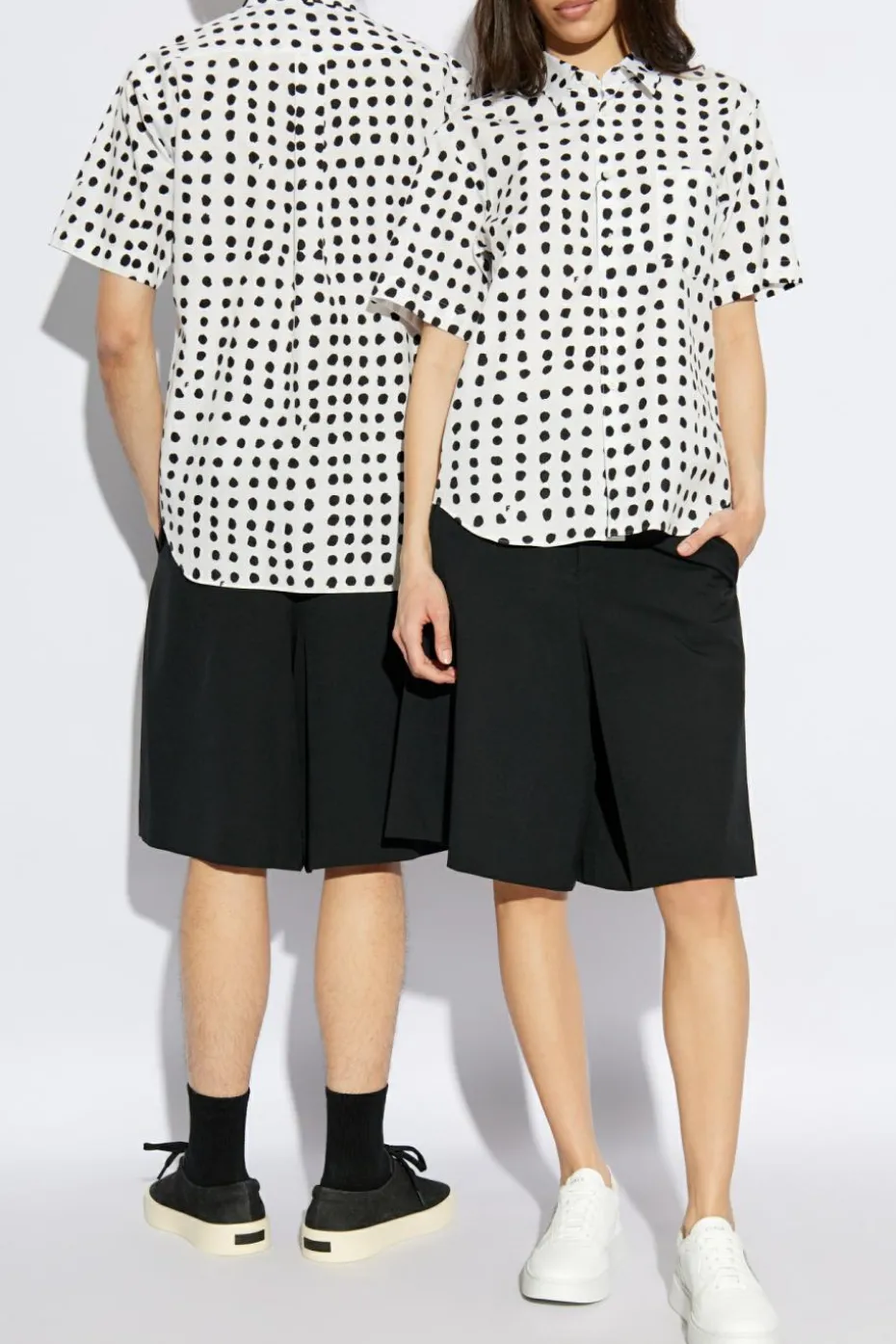 Comme des Garçons Black CZARNY Wełniane szorty