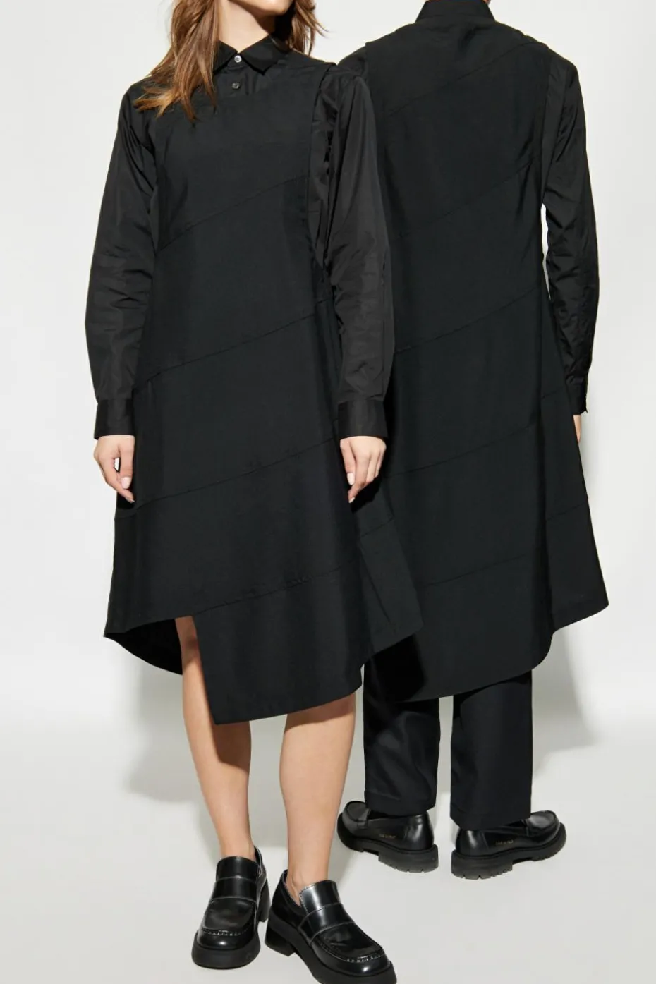 Comme des Garçons Black CZARNY Wełniana sukienka