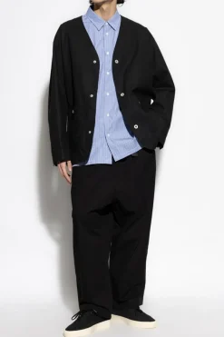 Comme des Garçons Homme Plus NIEBIESKI Koszula ze wzorem w pasy