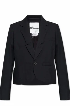 Comme des Garçons Noir Kei Ninomiya CZARNY Marynarka z wycięciami