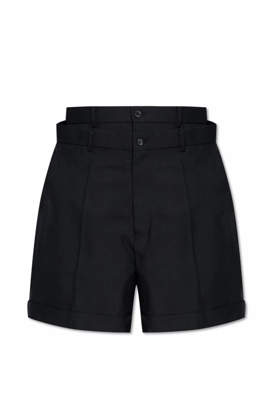 Comme des Garçons Noir Kei Ninomiya CZARNY Wełniane szorty