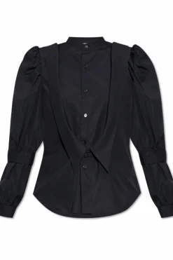 Comme des Garçons Noir Kei Ninomiya CZARNY Koszula z bufiastymi rękawami