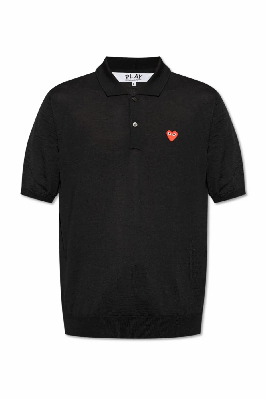 Comme des Garçons Play CZARNY Wełniane polo