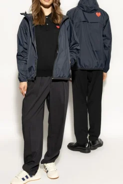 Comme des Garçons Play CZARNY Wełniane polo