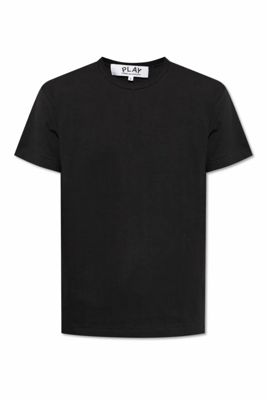 Comme des Garçons Play CZARNY T-shirt z naszywką w kształcie logo