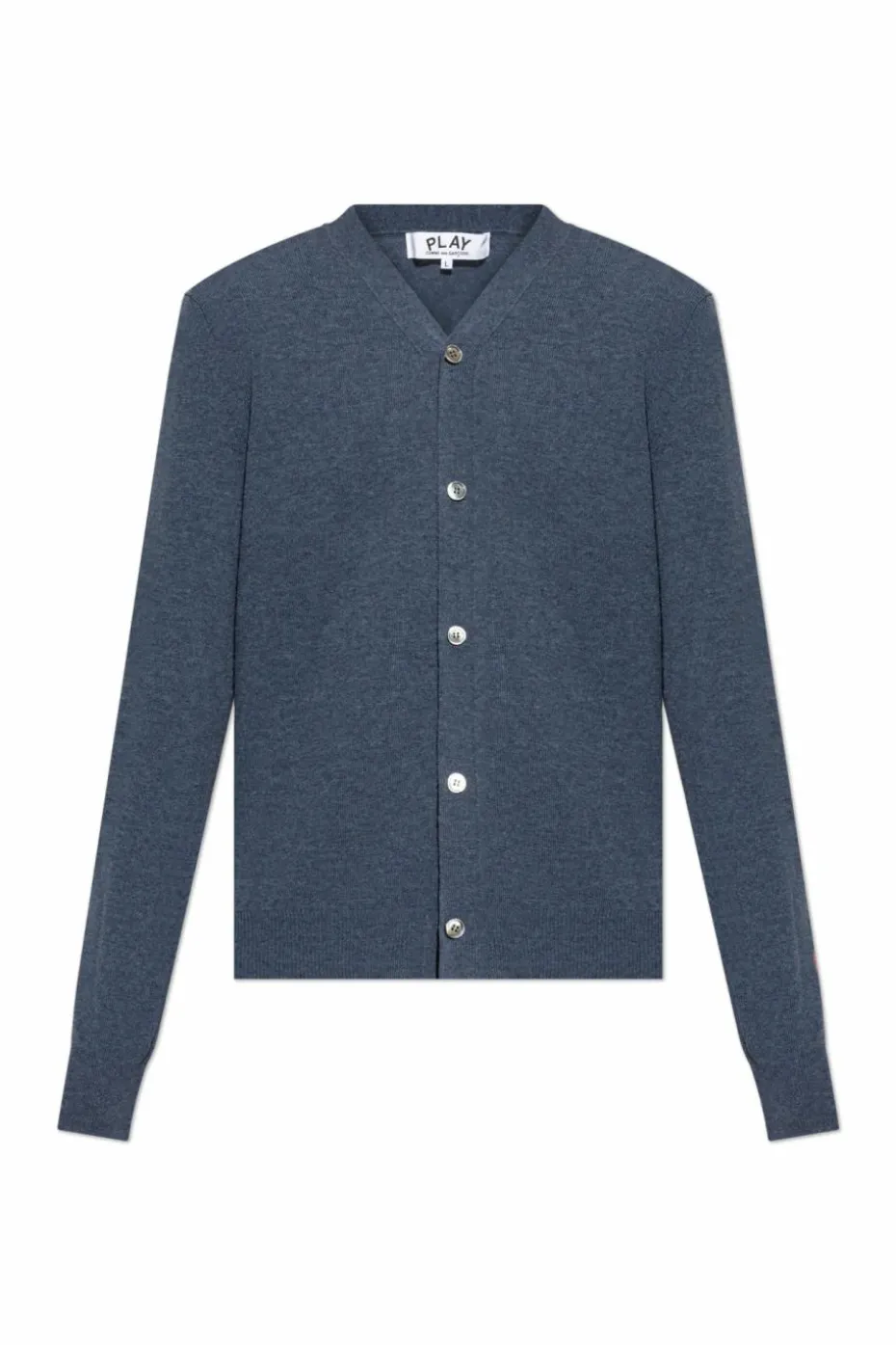 Comme des Garçons Play NIEBIESKI Kardigan z naszywką z logo