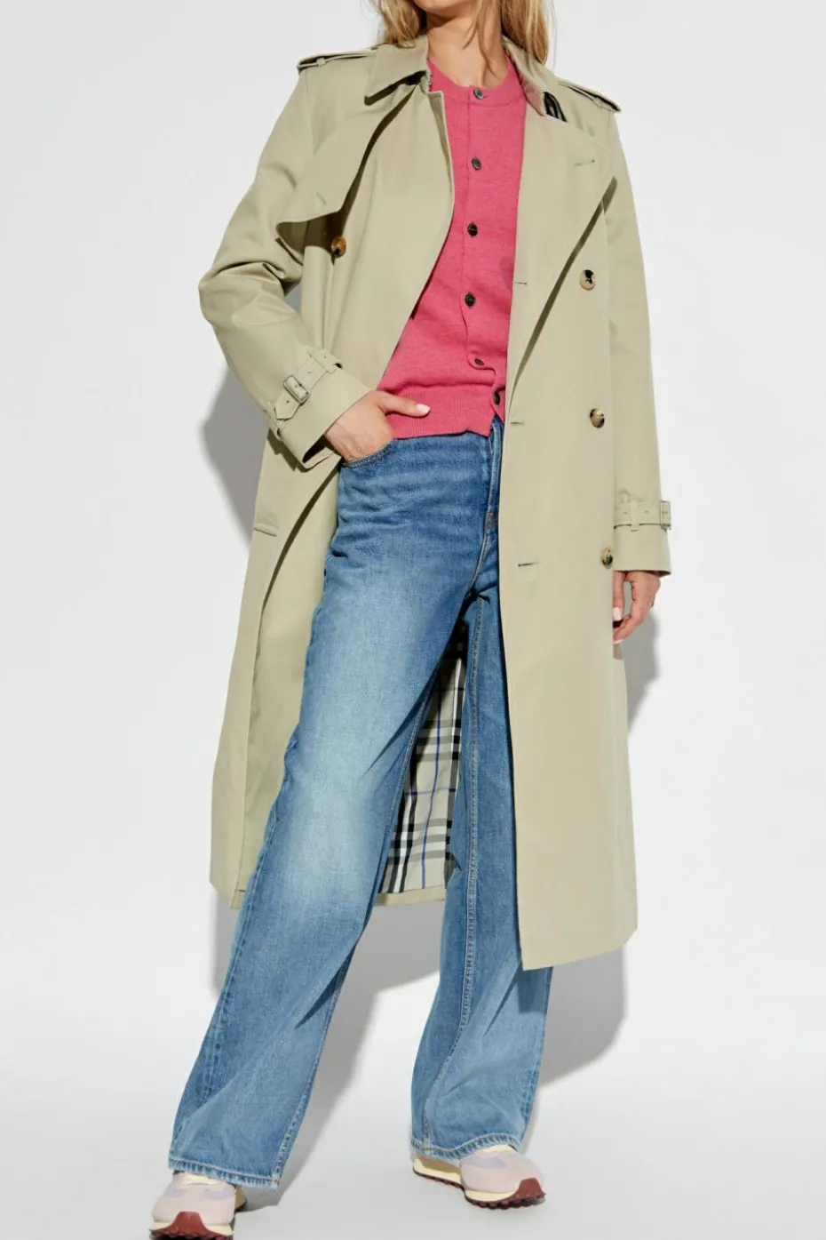 Comme des Garçons Play RÓŻOWY Kardigan zapinany na guziki
