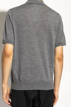 Comme des Garçons Play SZARY Wełniane polo