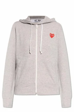 Comme des Garçons Play SZARY Bluza zapinana na zamek