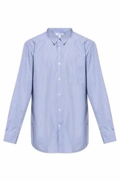 Comme des Garçons Shirt NIEBIESKI Koszula ze wzorem w pasy