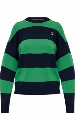 Coperni ZIELONY Sweter ze wzorem w pasy