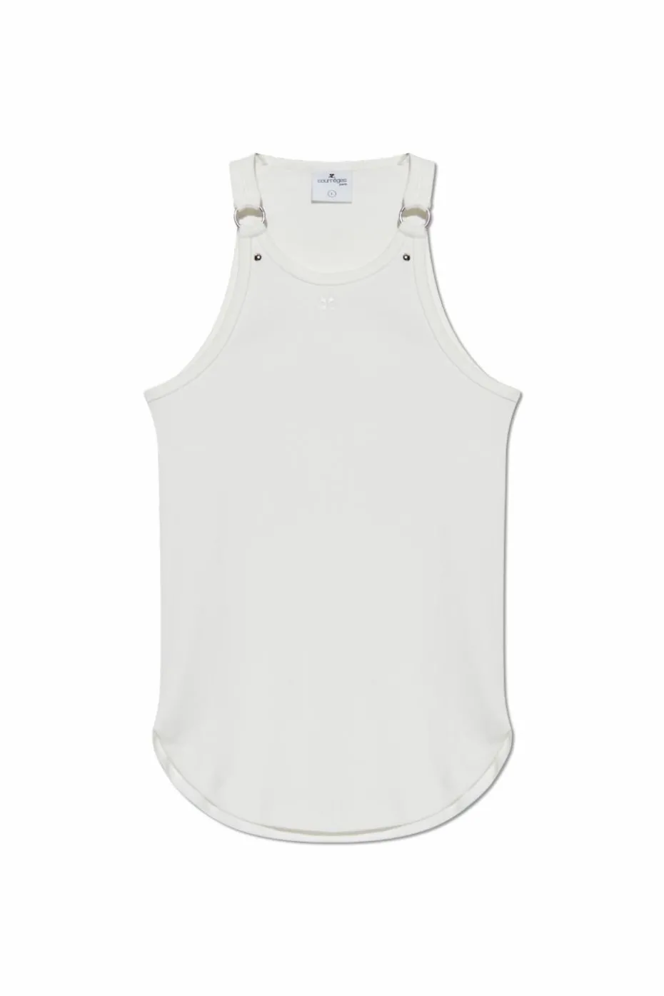 Courrèges BIAŁY Top z logo