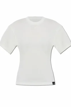 Courrèges BIAŁY T-shirt z logo