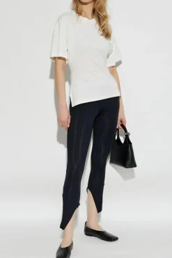 Courrèges BIAŁY T-shirt z logo
