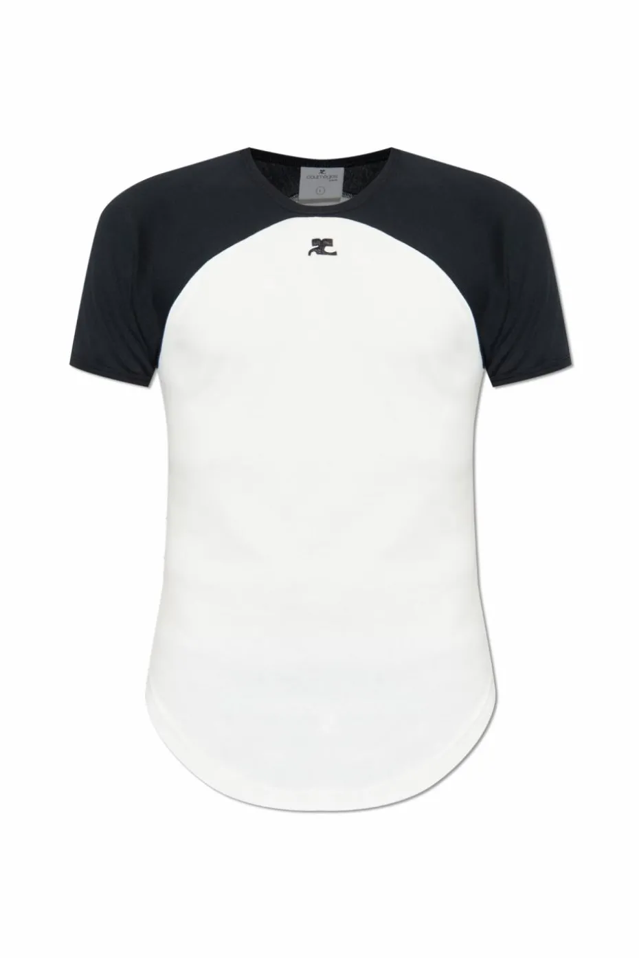 Courrèges BIAŁY T-shirt z logo