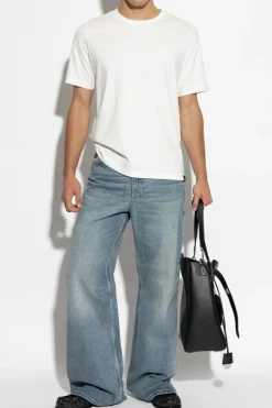 Courrèges BIAŁY T-shirt z logo