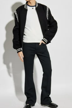 Courrèges BIAŁY T-shirt z logo