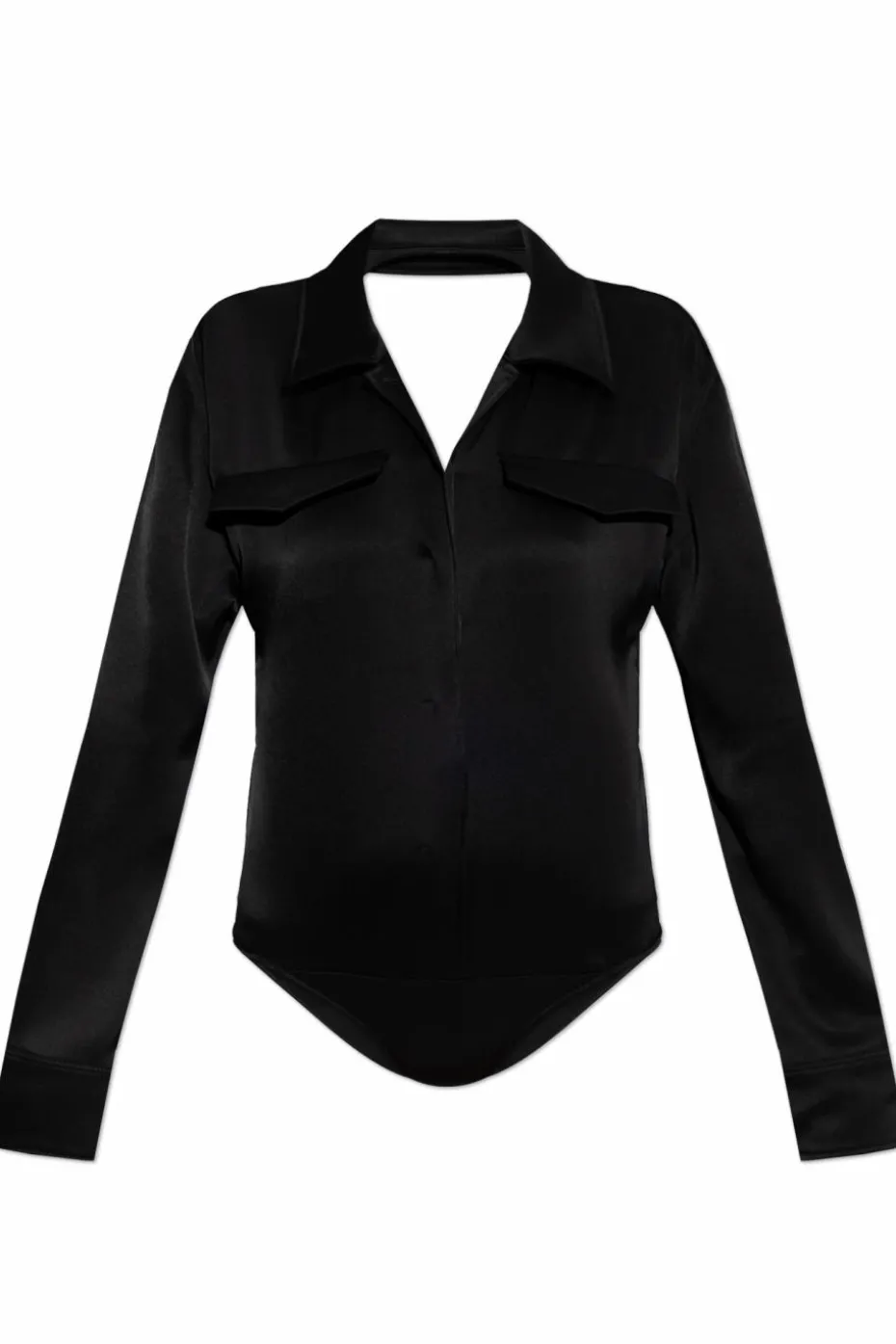 Courrèges CZARNY Body z kieszeniami