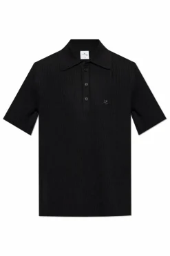 Courrèges CZARNY Polo z logo