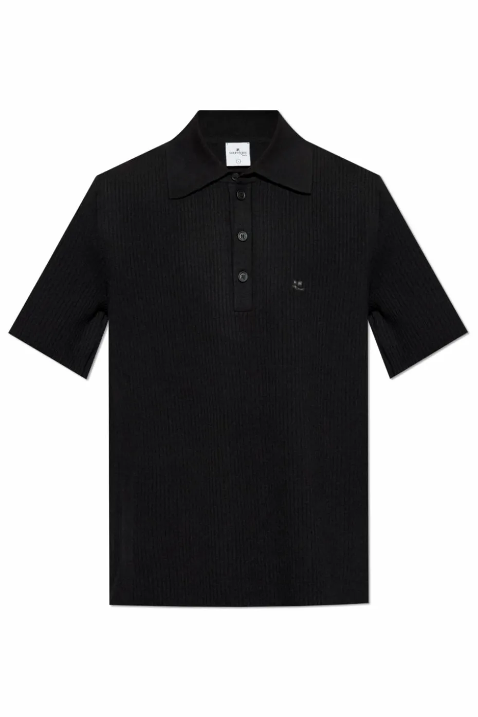 Courrèges CZARNY Polo z logo