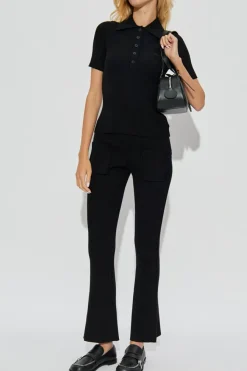 Courrèges CZARNY Top z logo