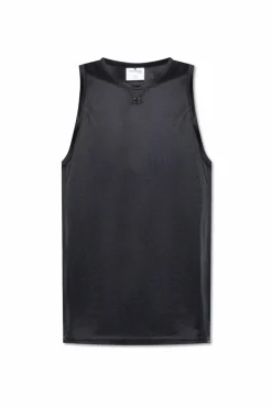 Courrèges CZARNY T-shirt bez rękawów