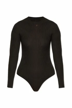Courrèges SZARY Body z logo