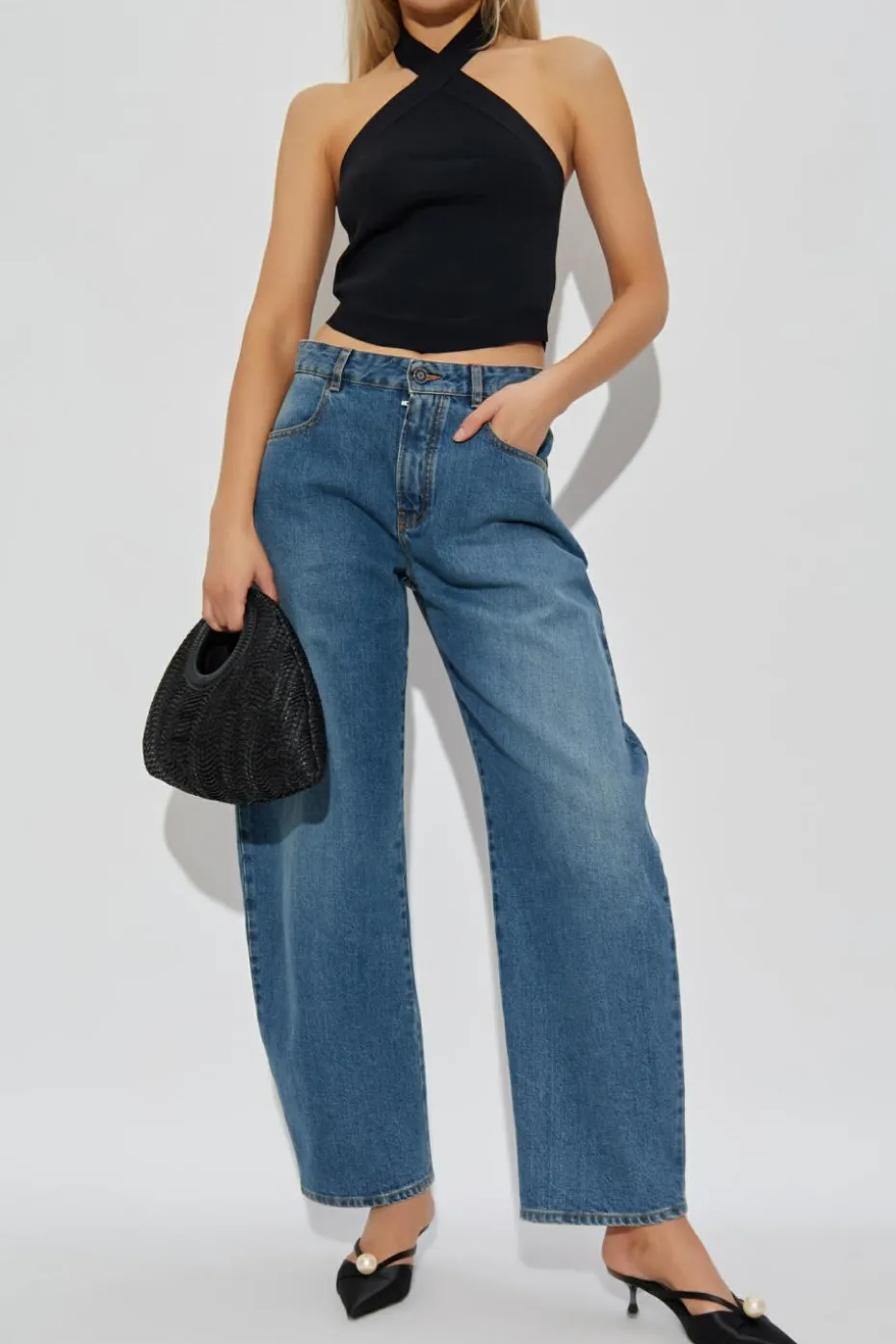 Cult Gaia CZARNY Top `Louisa`