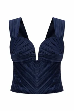 Cult Gaia GRANATOWY Top `Kaitlin`