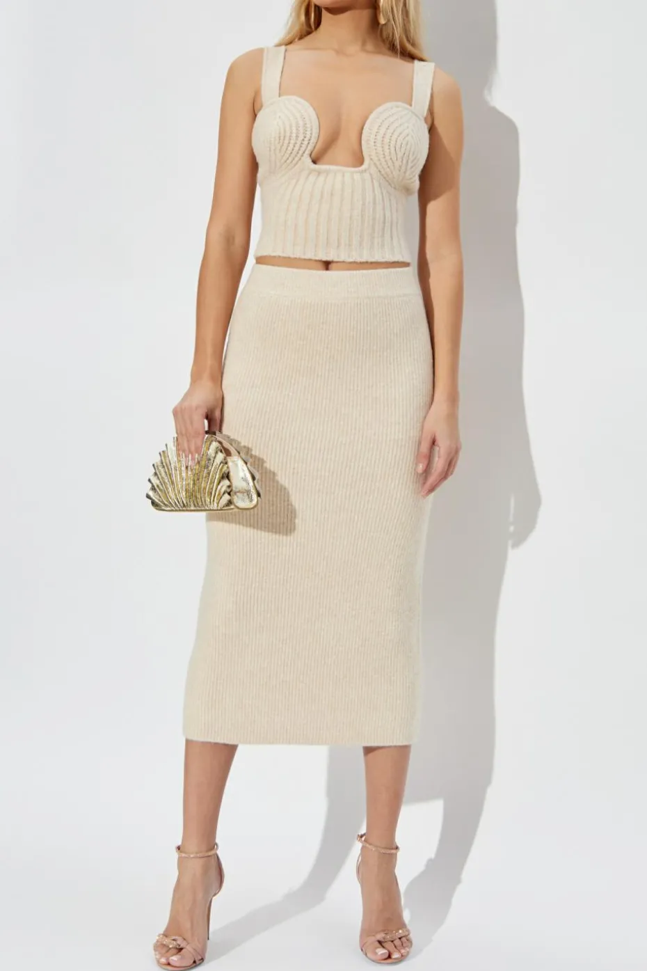 Cult Gaia kremowy Top `Kensington`