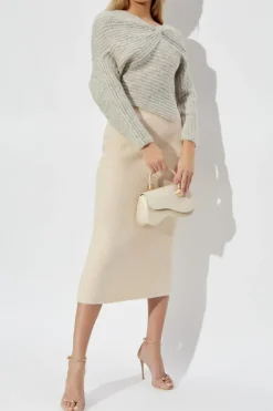 Cult Gaia SZARY Sweter `Lea`