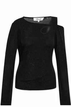 Diane Von Furstenberg CZARNY Top `Randall`