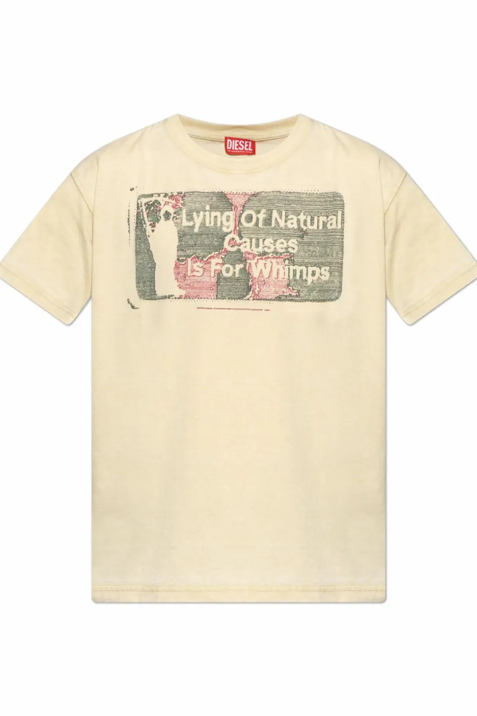 Diesel beżowy T-shirt `T-NORM-T2`