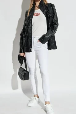 Diesel BIAŁY Jeansy `2017 SLANDY` typu `super skinny`