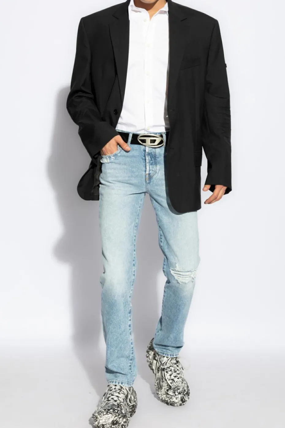 Diesel BIAŁY Koszula `S-FITTY-A`